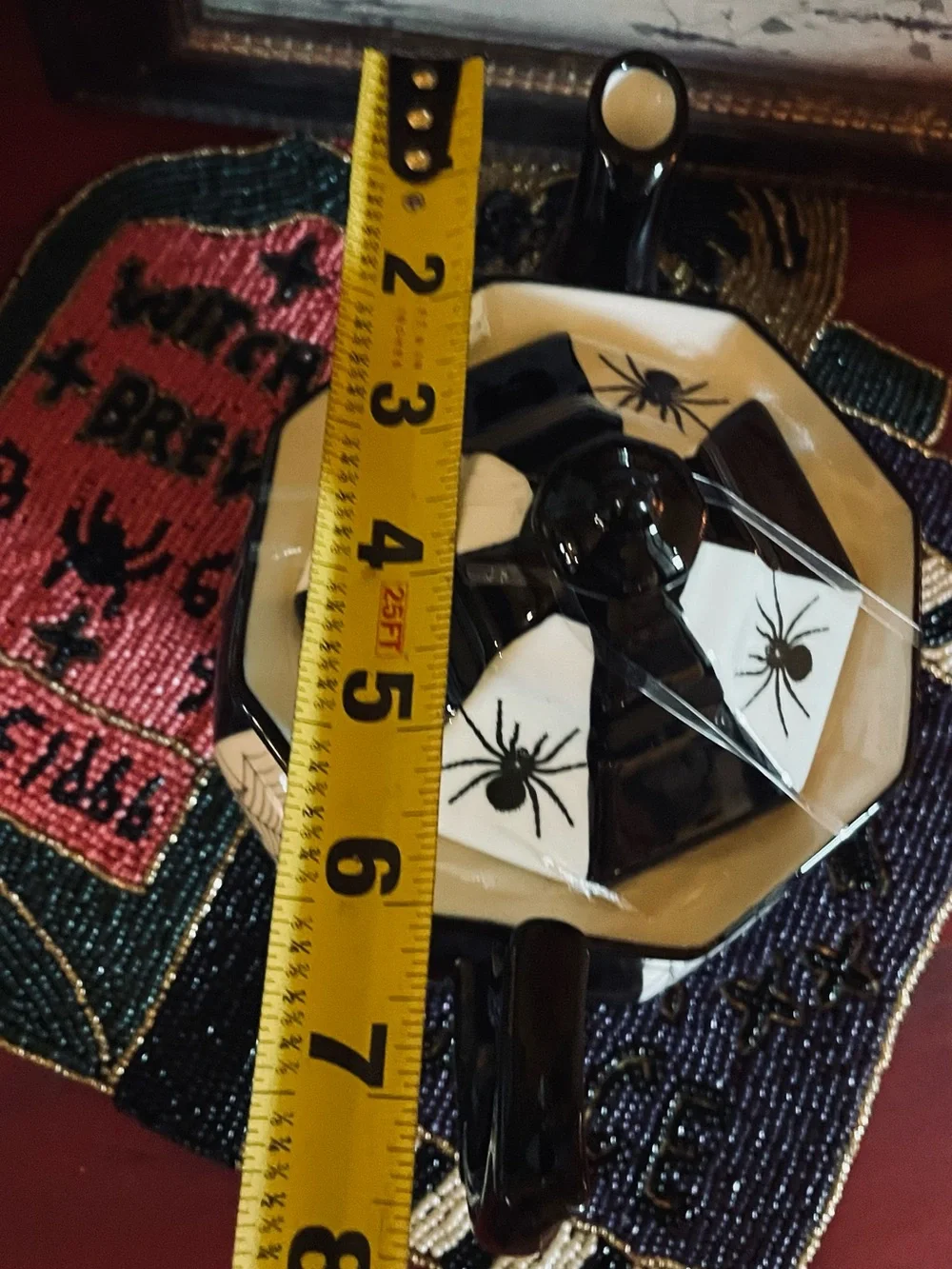 GRACE TEAWARE NWT Halloween Spider And Web Fine Porcelain Gothic Witchy Teapot